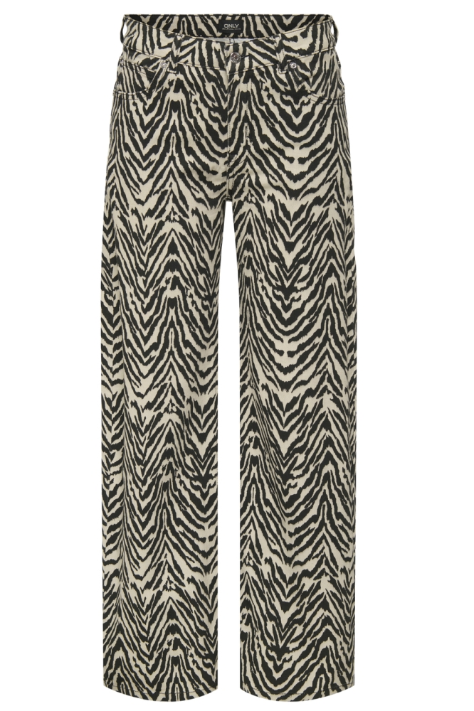 JDYVANESSA HW PANT WVN EXP 15358435 ECRU/BLACK ZEBRA